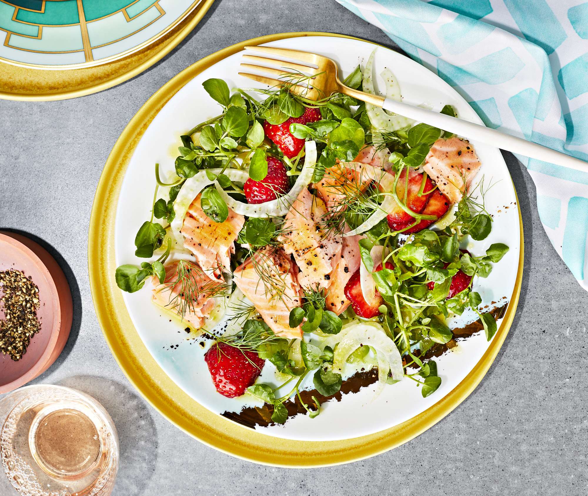 fresh salmon summer salad