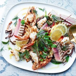 Seafood holiday party recipe: Grilled Seafood platter