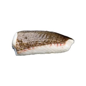 Frozen atlantic cod loin portion with skin on
