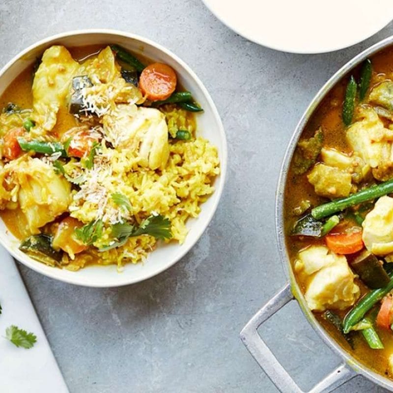 Southern Indian cod fish curry